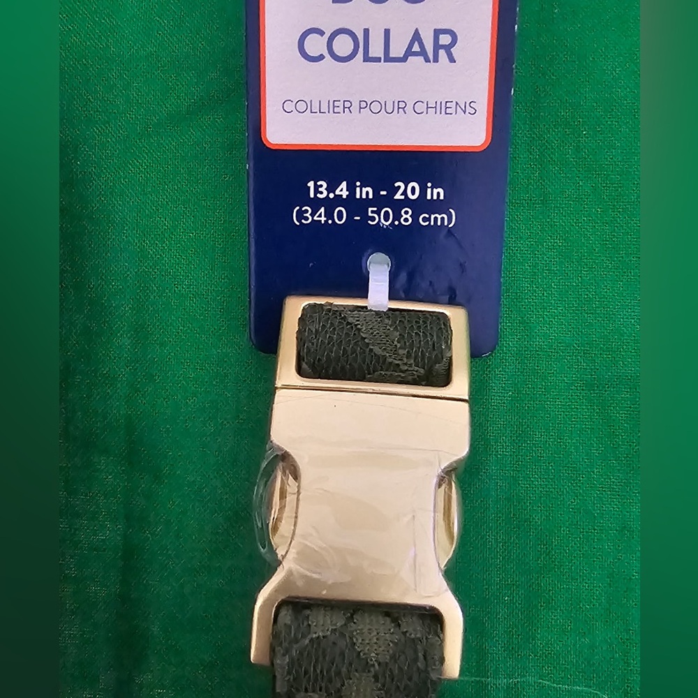 Top Paw Green Lace Dog Collar and Matching Leash (M) - Picture 5 of 6
